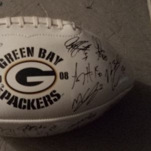 2008 packer football signed by the whole team